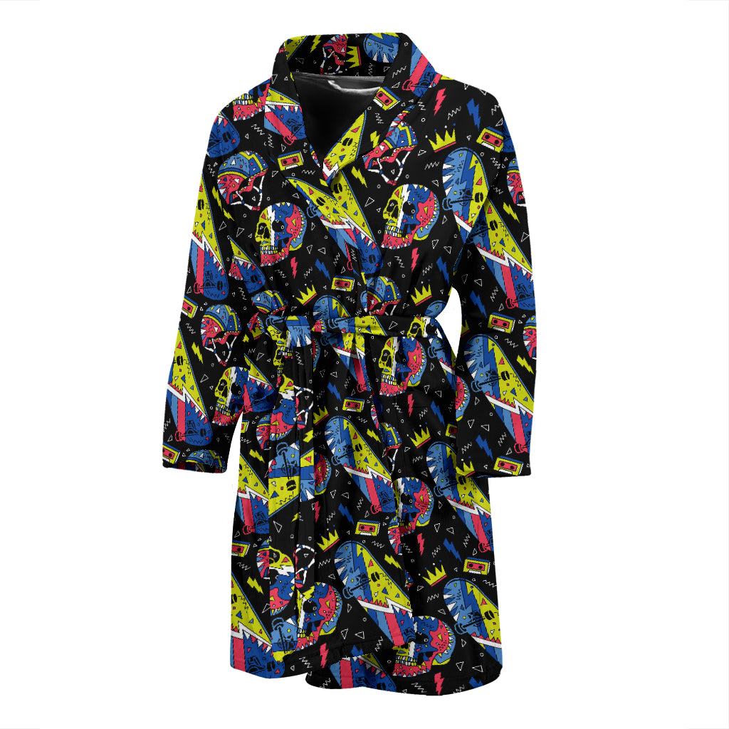 Skateboard Print Design LKS304 Men Bathrobe