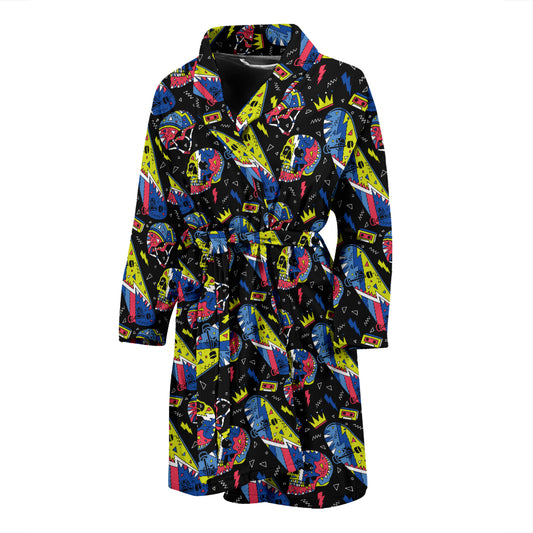 Skateboard Print Design LKS304 Men Bathrobe
