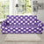 Gingham Purple Pattern Print Design 03 Sofa Slipcover