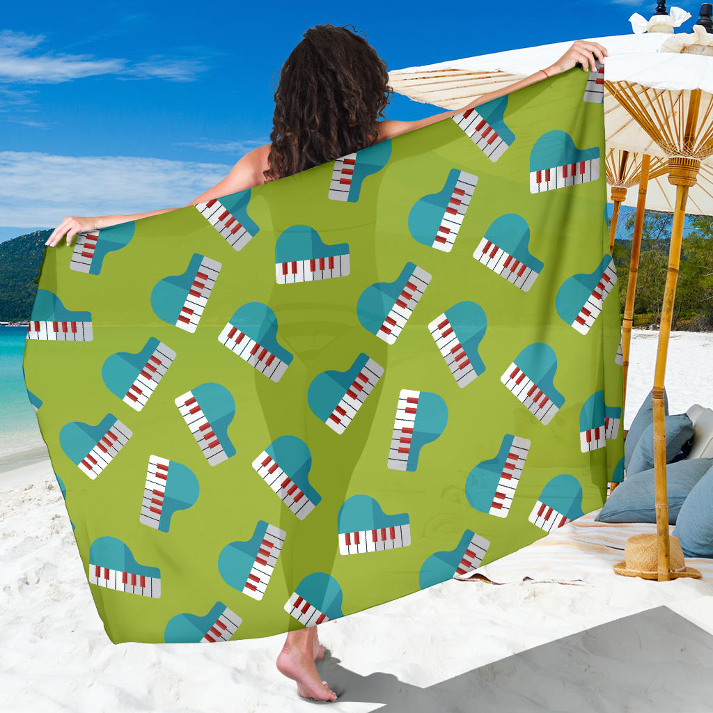 Piano Pattern Print Design 03 Sarong Pareo Wrap