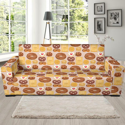 Cookie Pattern Print Design 02 Sofa Slipcover