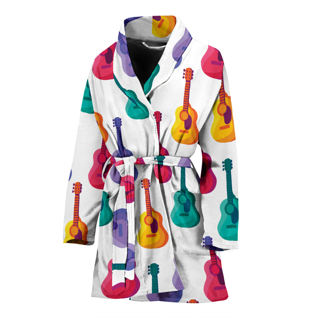 Acoustic Guitar Print Design LKS406 Women Bathrobe