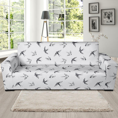 Swallow Bird Pattern Print Design 04 Sofa Slipcover