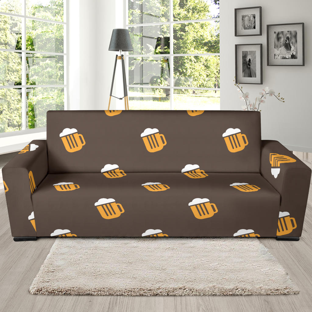 Beer Pattern Print Design 01 Sofa Slipcover