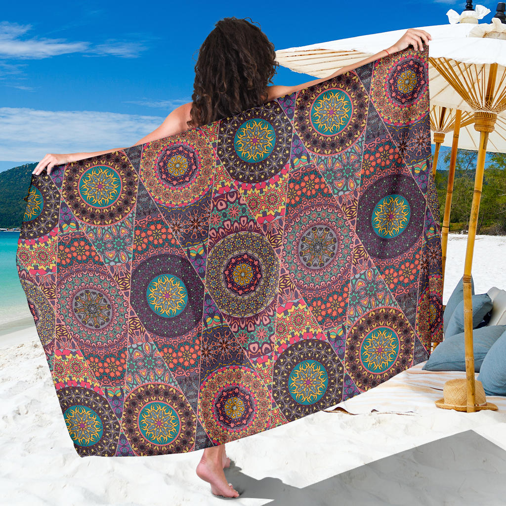 Bohemian Pattern Print Design 07 Sarong Pareo Wrap