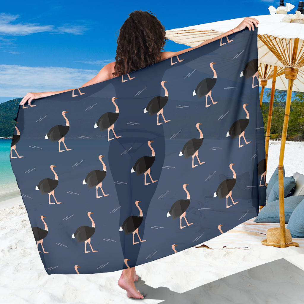 Ostrich Pattern Print Design 04 Sarong Pareo Wrap