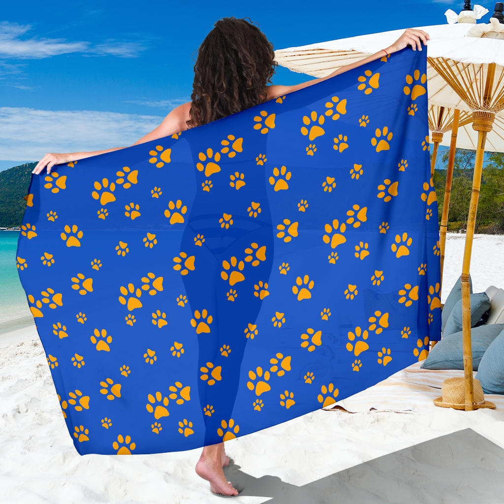 Paw Pattern Print Design A03 Sarong Pareo Wrap