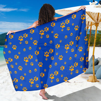 Paw Pattern Print Design A03 Sarong Pareo Wrap
