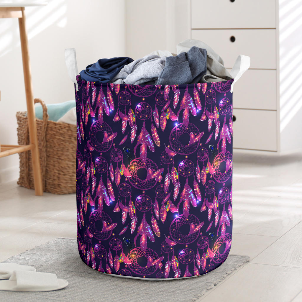 Dream catcher neon Laundry Basket
