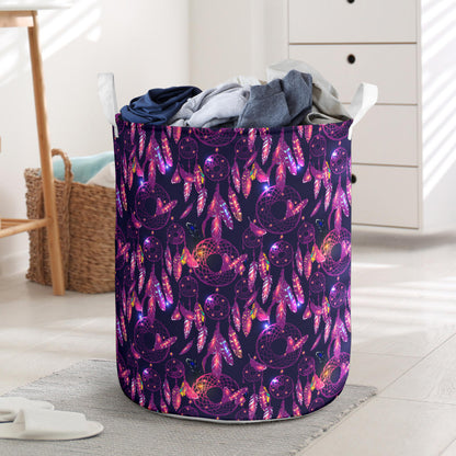 Dream catcher neon Laundry Basket