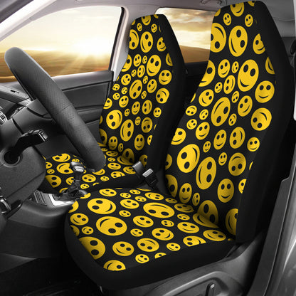 Smiley Face Emoji Print Design LKS304 Car Seat Covers