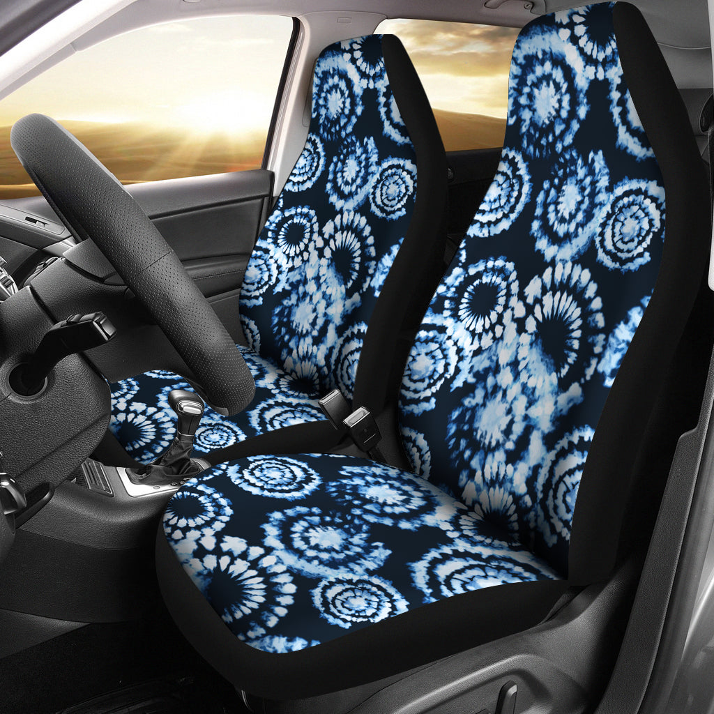 Tie Dye Dark Blue Print Design LKS306 Car Seat Covers