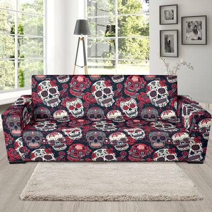 Sugar Skull Print Design LKS303 Sofa Slipcover