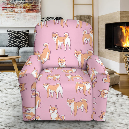 Shiba Inu Print Design LKS303 Recliner Slipcover with Pocket