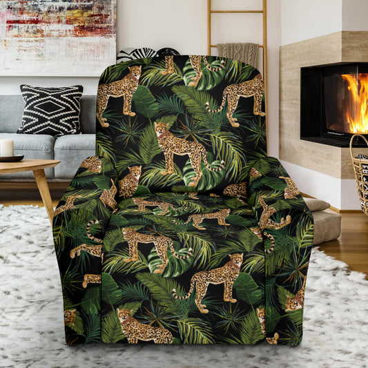 Cheetah Pattern Print Design 05 Recliner Slipcover with Pocket