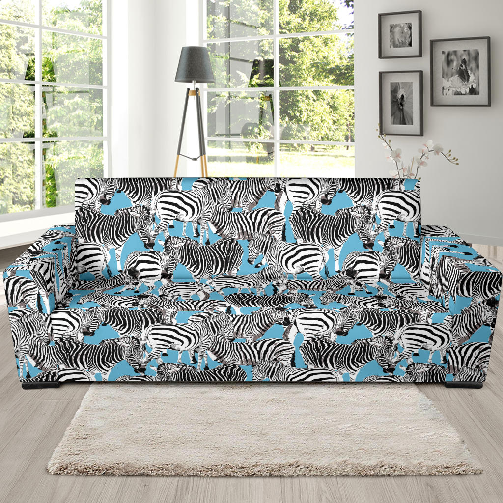 Zebra Print Design LKS305 Sofa Slipcover