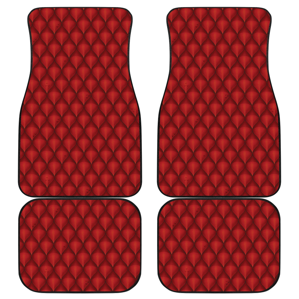 Dragons Red Skin Texture Car Floor Mats Front Back
