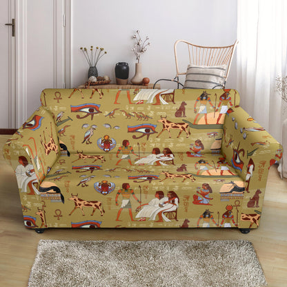 Ancient Greek Classic Pattern Design LKS305 Loveseat Couch Slipcover