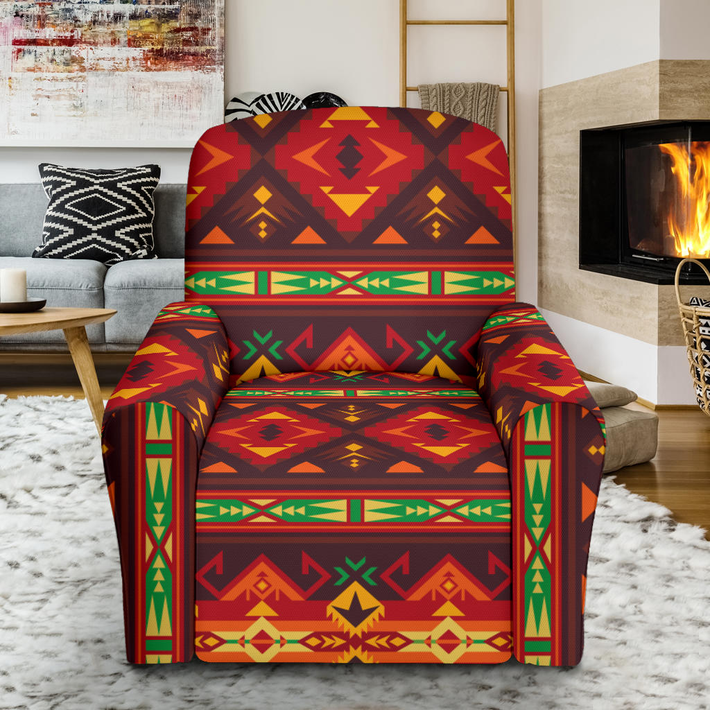 Southwest Pattern Print Design LKS309 Recliner Slipcover with Pocket