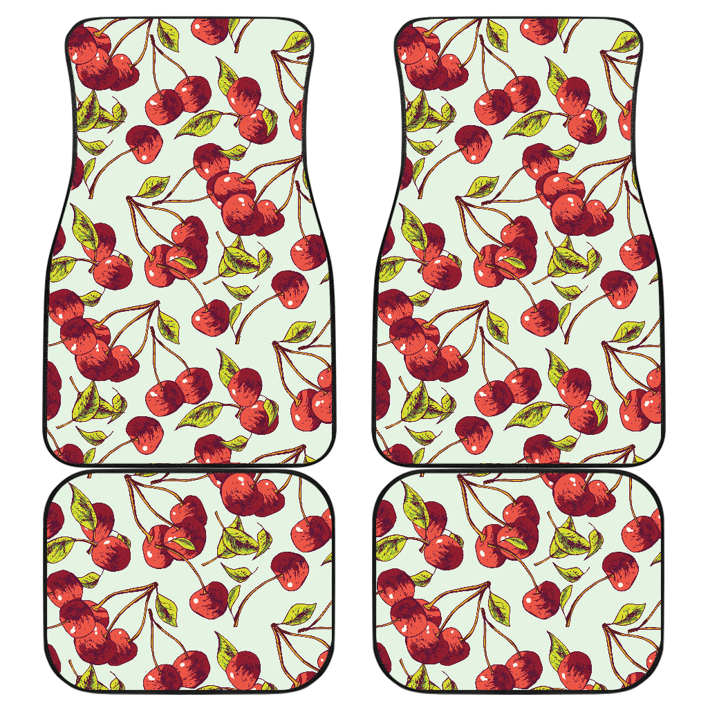 Cherry Hand Draw Car Floor Mats Front Back