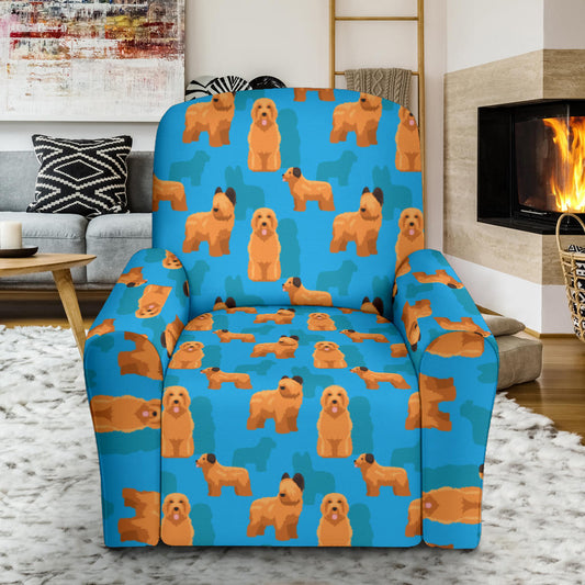 Briards Pattern Print Design 01 Recliner Slipcover with Pocket