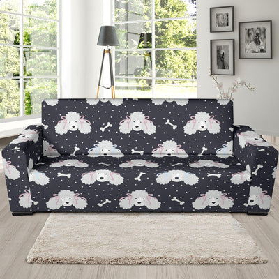 Poodle Pattern Print Design A03 Sofa Slipcover