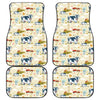 Cow Farm Design Print Car Floor Mats Front Back