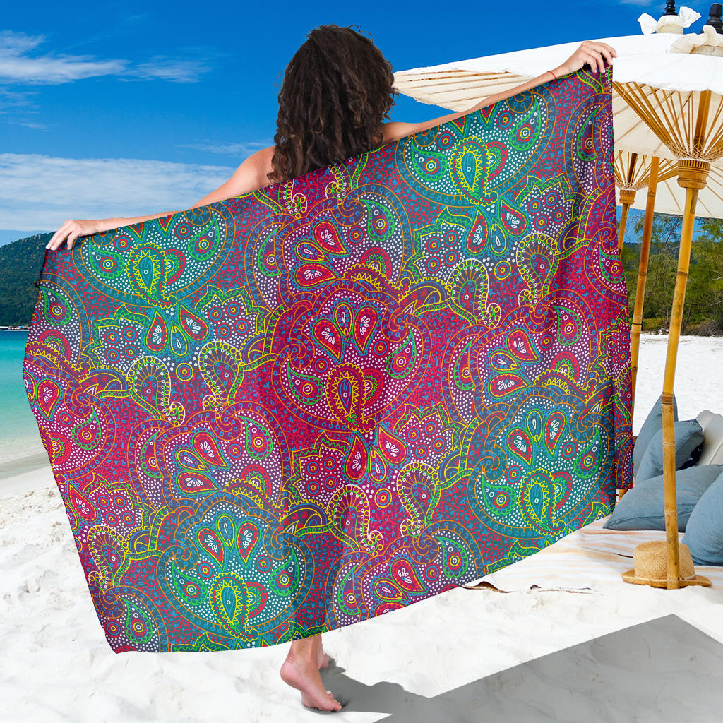 Boho Pattern Print Design 02 Sarong Pareo Wrap
