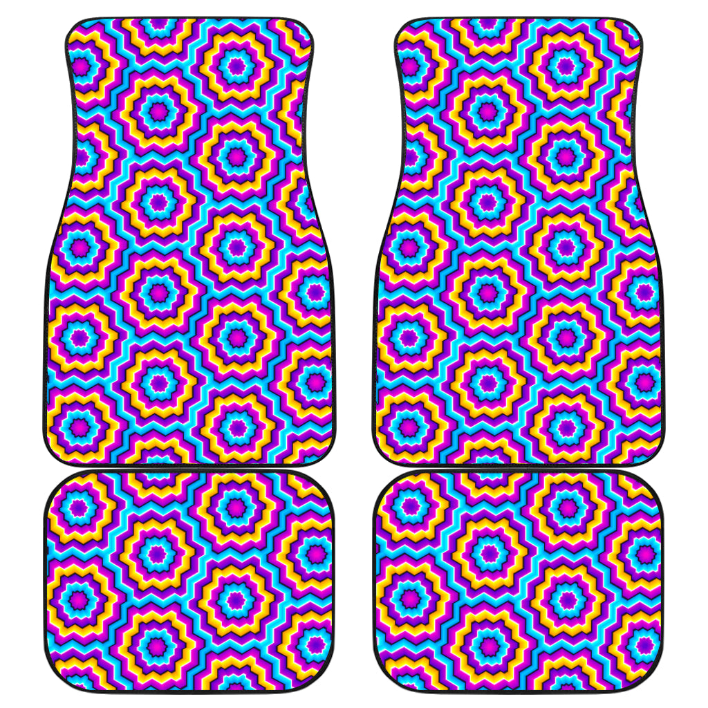 Optical illusion Techno Movement Car Floor Mats Front Back