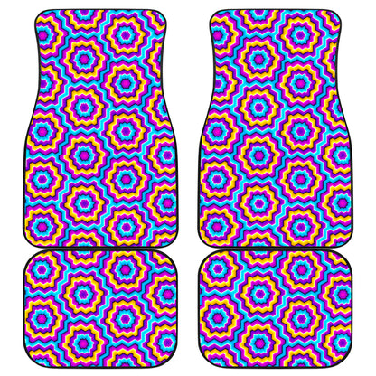 Optical illusion Techno Movement Car Floor Mats Front Back