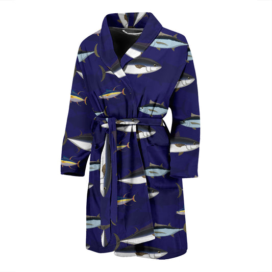 Tuna Fish Print Design LKS304 Men Bathrobe