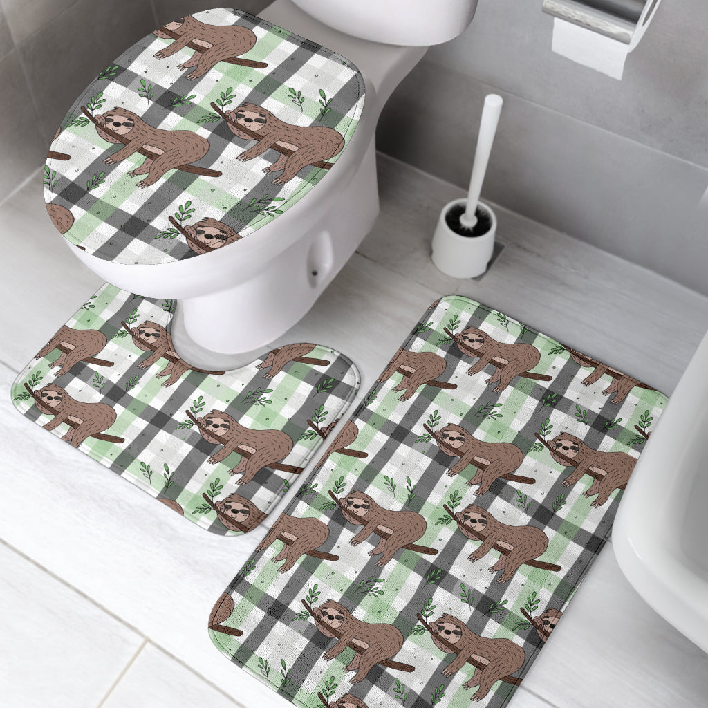 Sloth Print Design LKS301 Bathroom Mat Set