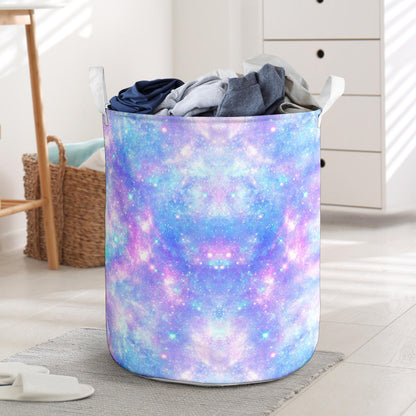 Galaxy Stardust Pastel Color Print Laundry Basket