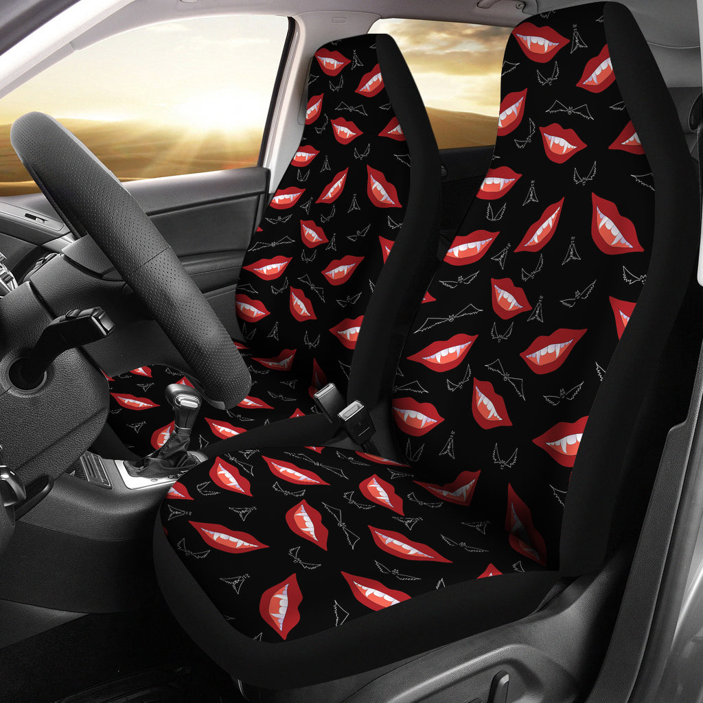 Vampire Lips Print Design LKS301 Car Seat Covers