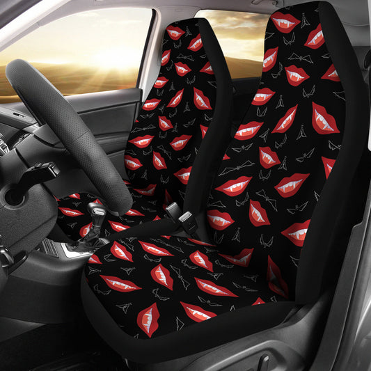 Vampire Lips Print Design LKS301 Car Seat Covers
