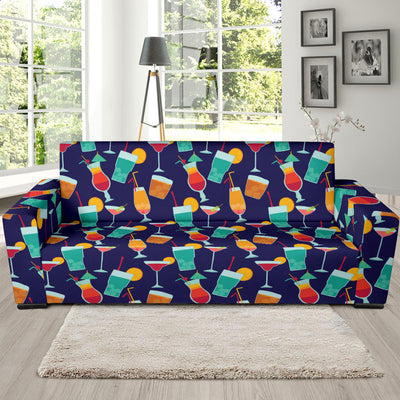 Cocktail Pattern Print Design 06 Sofa Slipcover