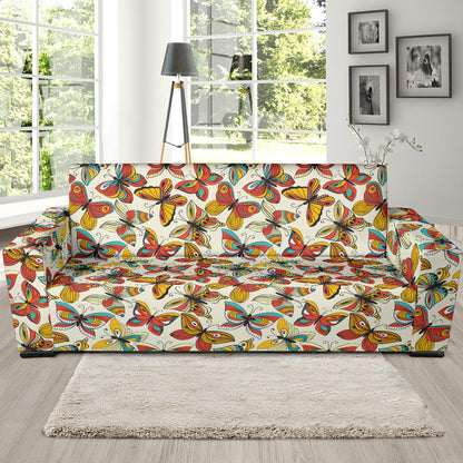 Butterfly Pattern Print Design 02 Sofa Slipcover