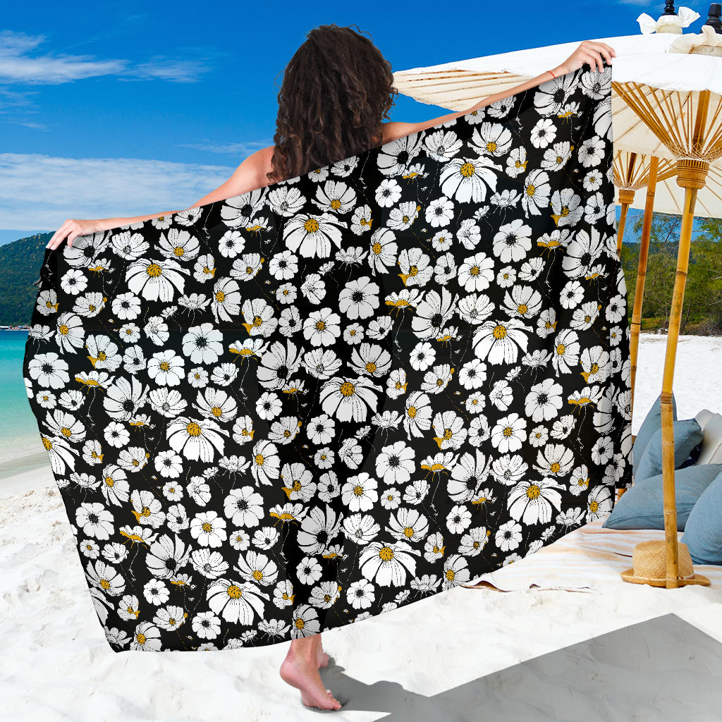 Daisy Pattern Print Design 02 Sarong Pareo Wrap