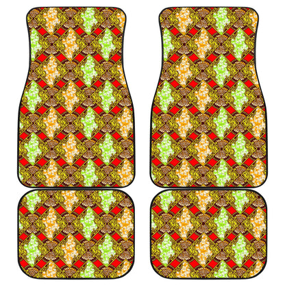 African Classic Print Pattern Car Floor Mats Front Back