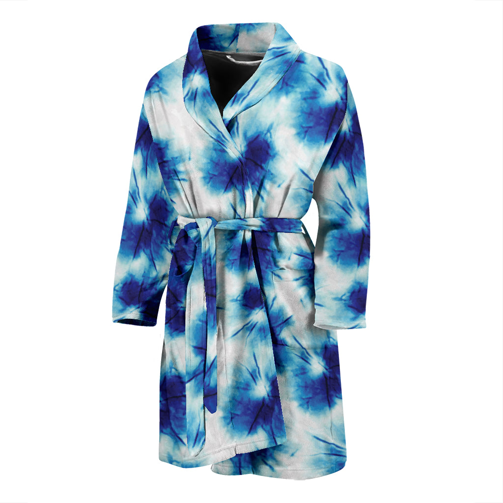 Tie Dye Blue Print Design LKS305 Men Bathrobe
