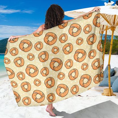 Bagel Pattern Print Design 03 Sarong Pareo Wrap