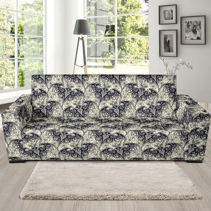 Bat Tribal Pattern Print Design 06 Sofa Slipcover