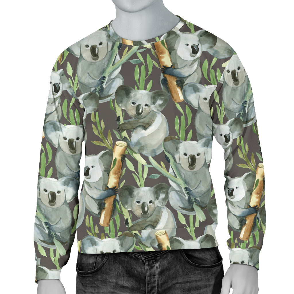 Koala Pattern Design Print Men Long Sleeve Sweatshirt