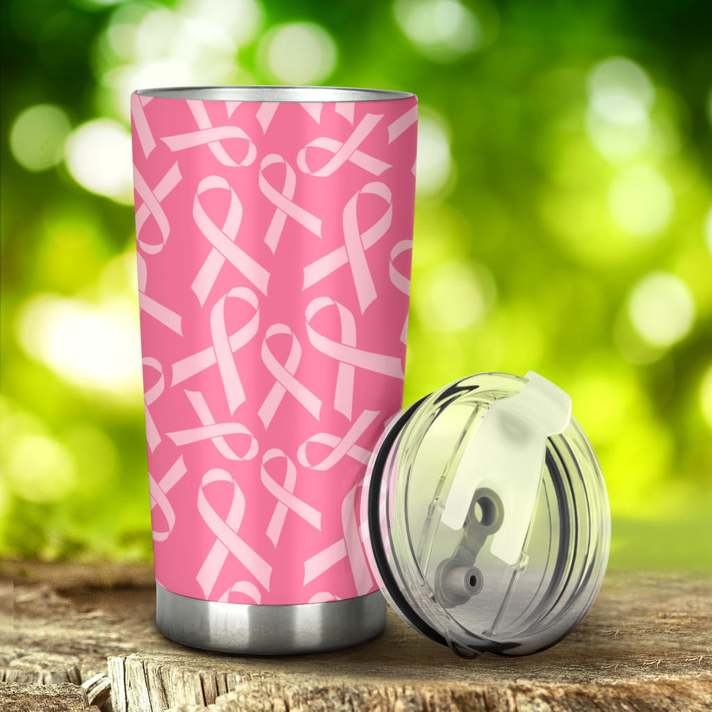 Breast Cancer Awareness Themed Tumbler