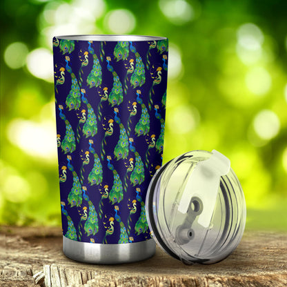 Peacock Art Design Print Tumbler