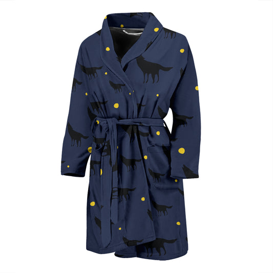 Wolf Print Design LKS301 Men Bathrobe