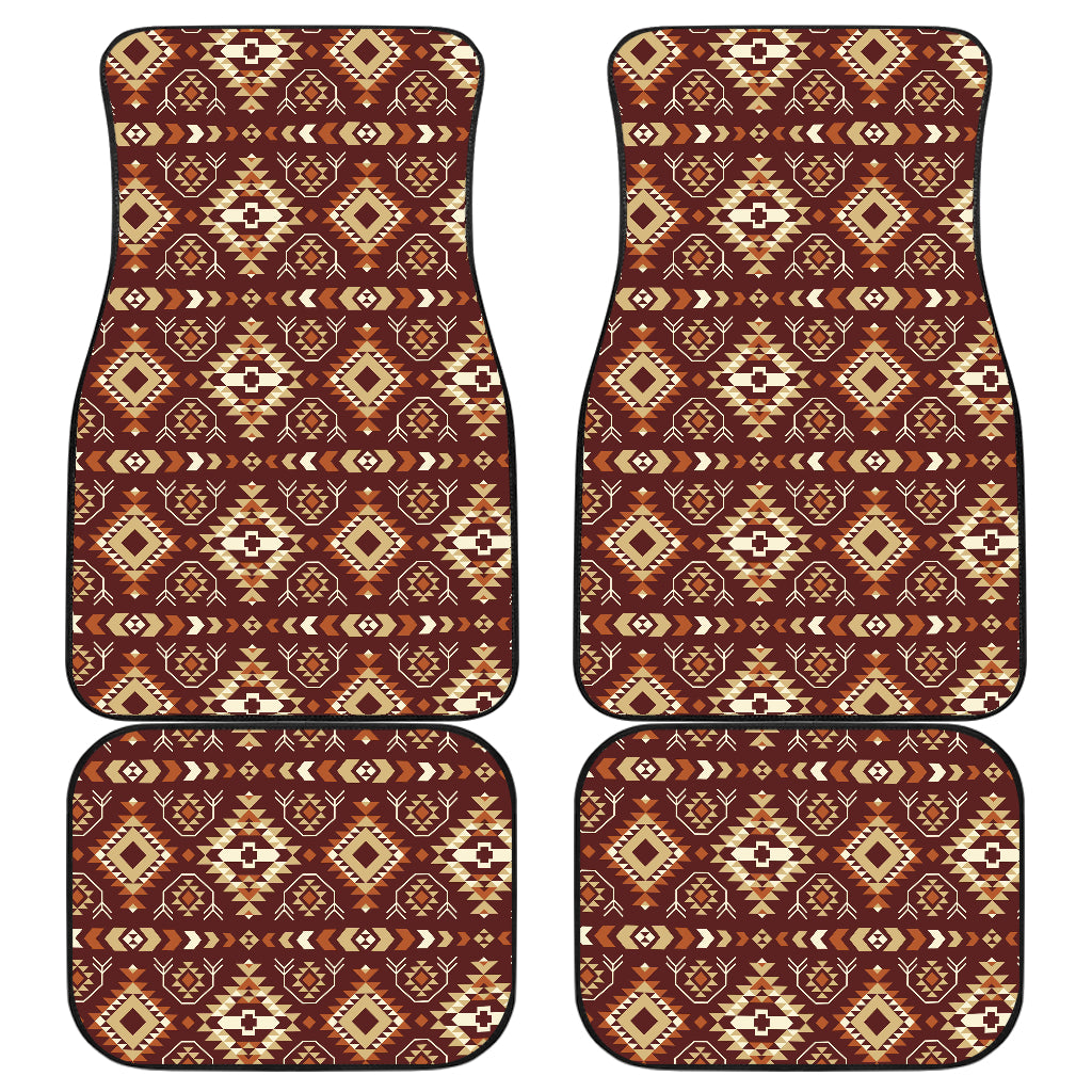 Navajo Native Color Print Pattern Car Floor Mats Front Back