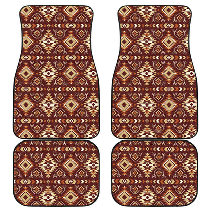 Navajo Native Color Print Pattern Car Floor Mats Front Back