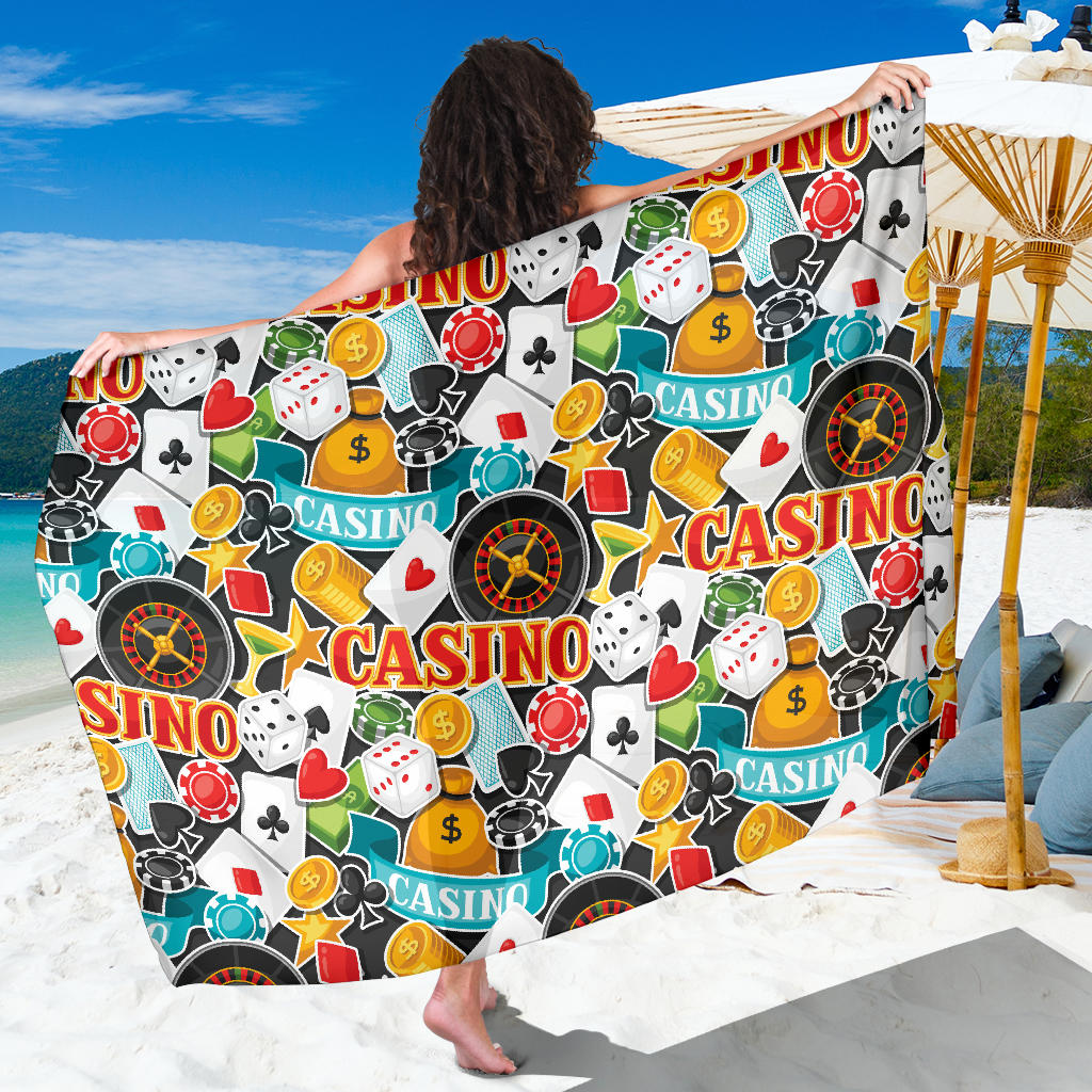 Casino Pattern Print Design 03 Sarong Pareo Wrap