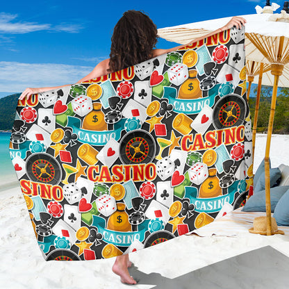 Casino Pattern Print Design 03 Sarong Pareo Wrap